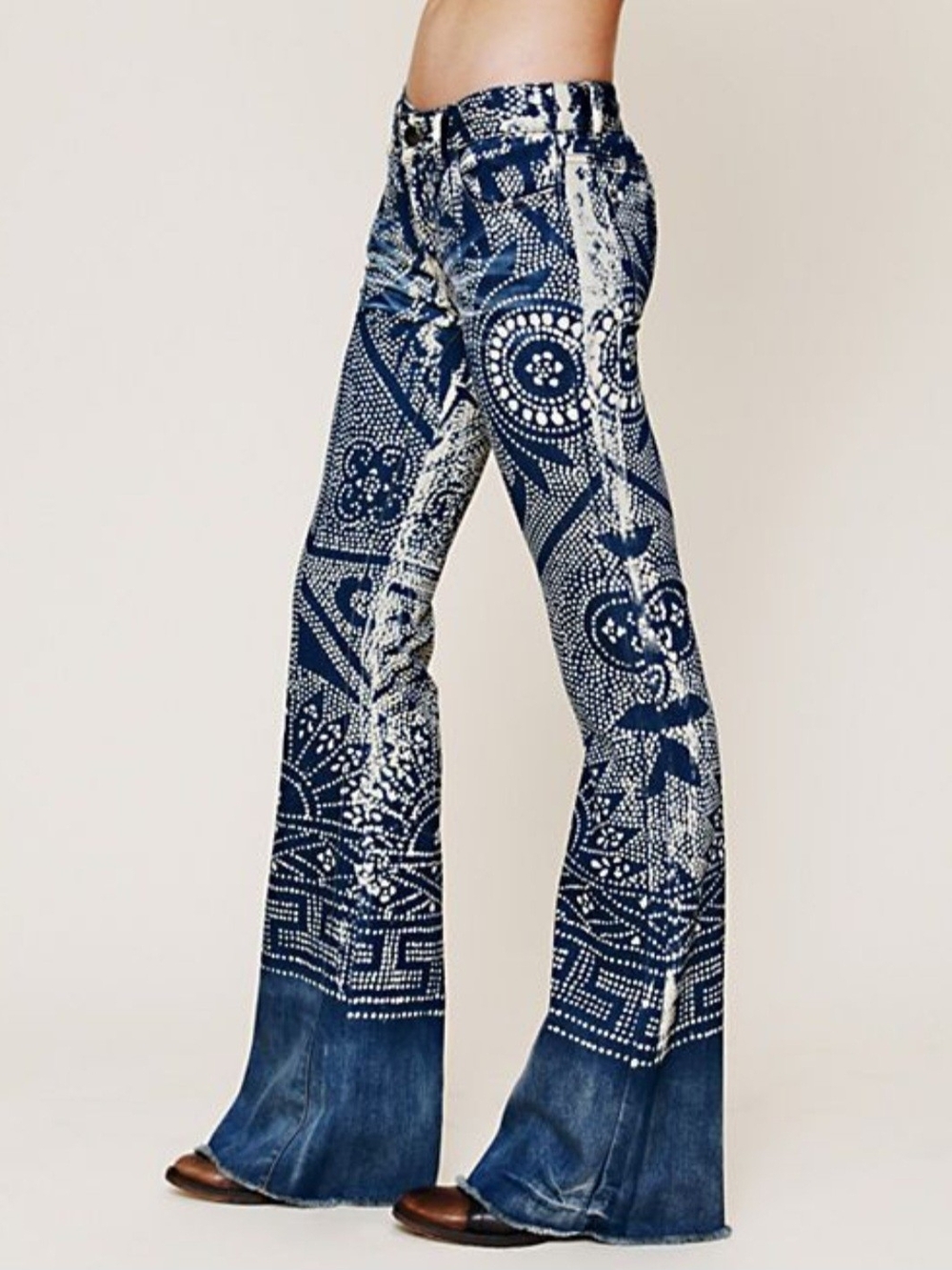 Free People Vintage Bali Flare Indigo Malaya Wash Jeans - Picture 6 of 6